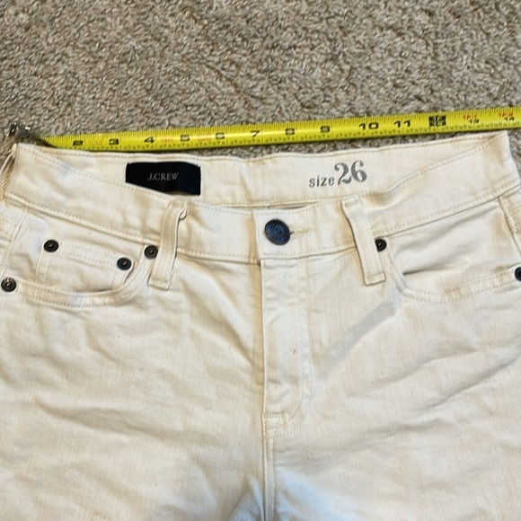 J.Crew Women’s Denim Short Size 26 Mid Rise White Stretch High Waist Floral - Picture 9 of 12